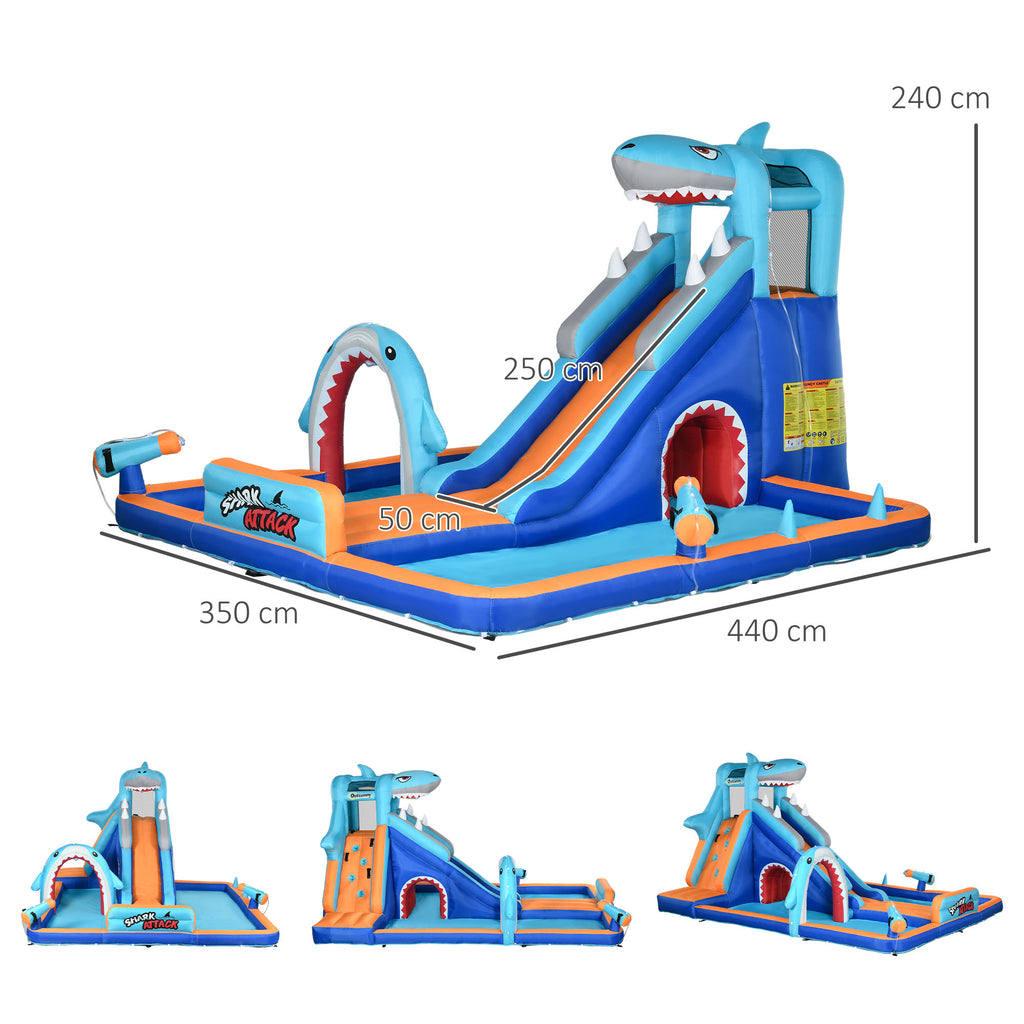 Château gonflable 6 en 1 avec toboggans et mur – Grand format jardin